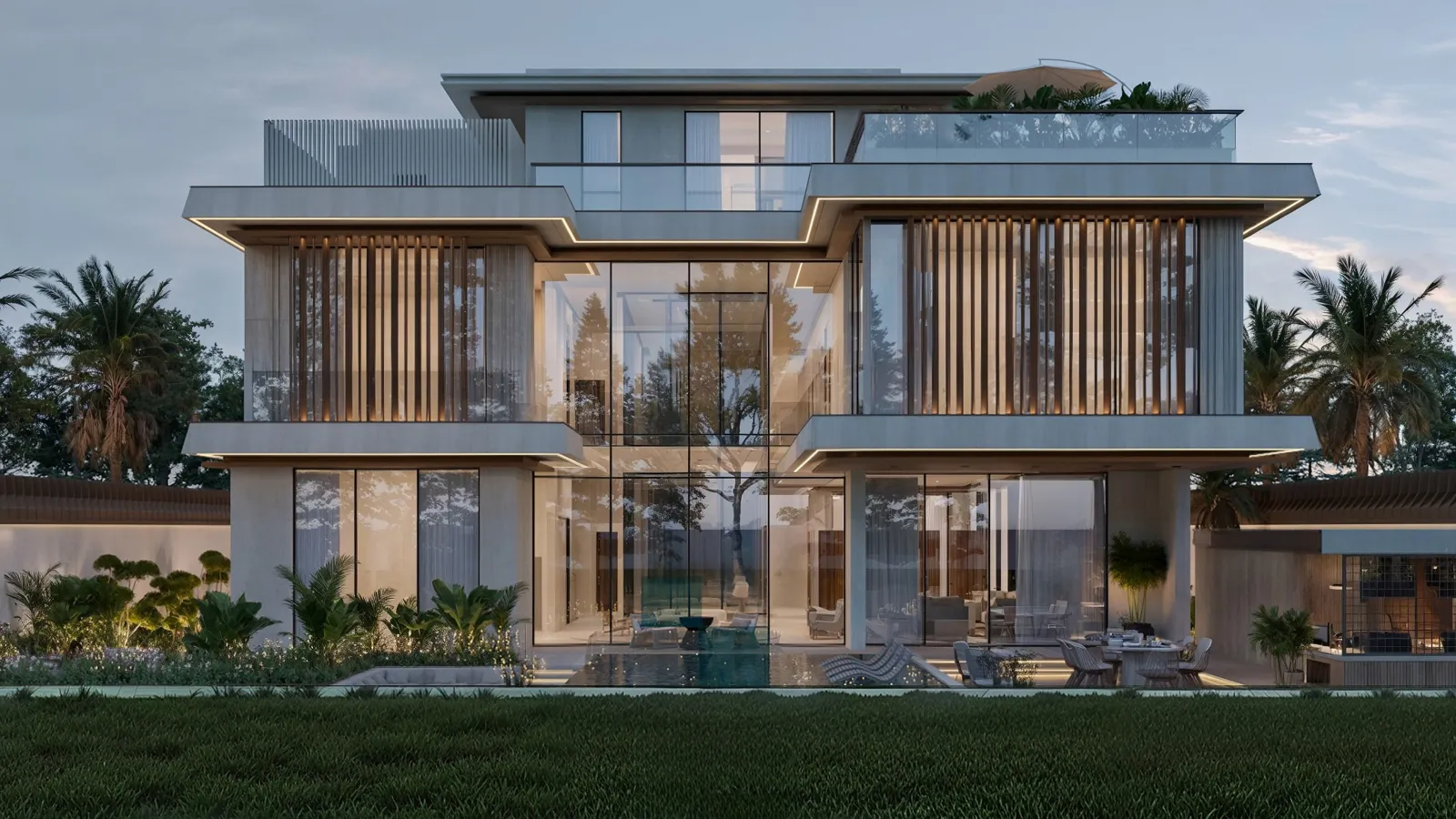 villa landscaping and pool renovation 